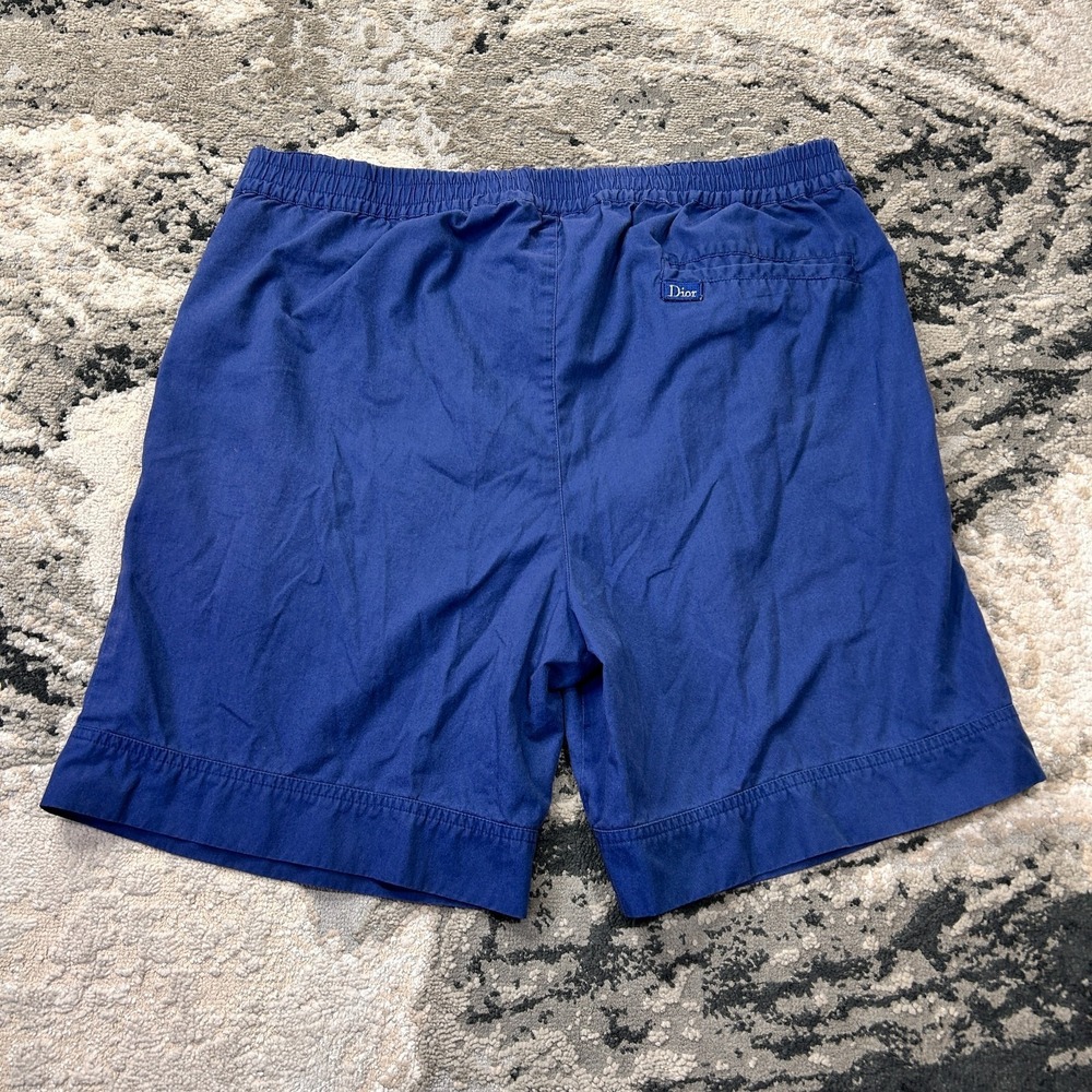 Vintage Christian Dior Chino Shorts Mens Large Royal‎ Blue Cotton Casual Wear